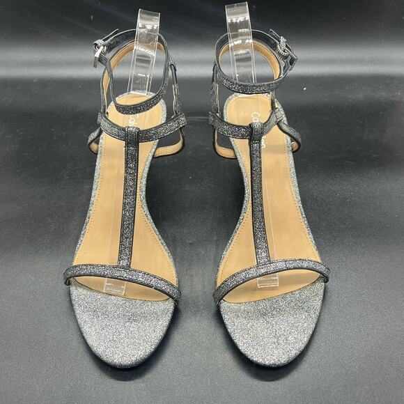 Calvin Klein Crewella heel womens 8.5 sparkle glitter party cocktail city - Picture 3 of 8